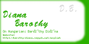 diana barothy business card